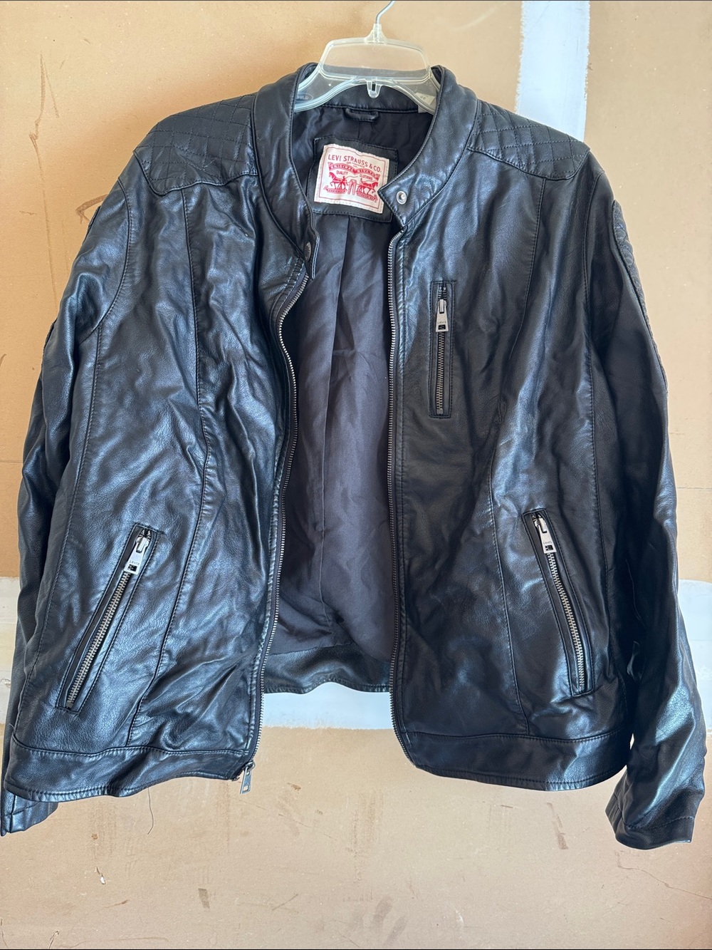 Men's Black Leather Biker Jacket - Levi Strauss & Co.